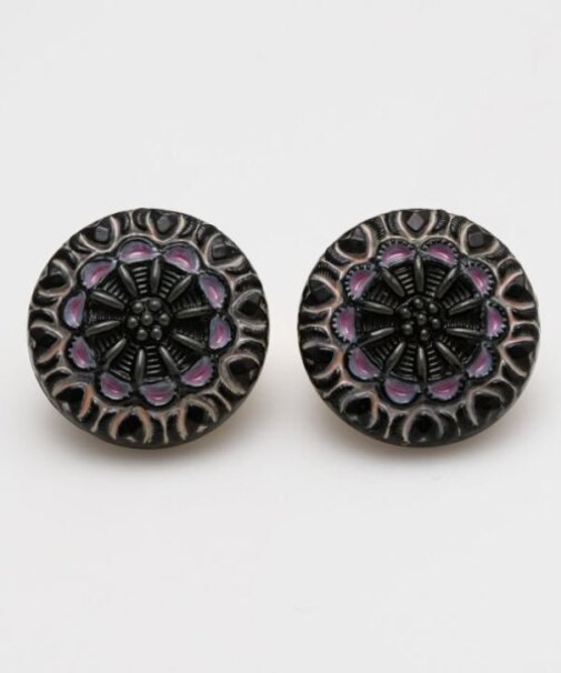 【欧州航路】チェコボタンモアイヤリング