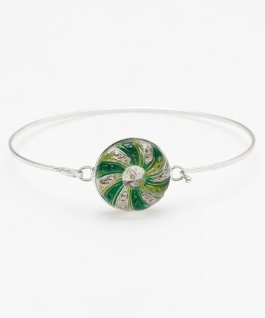 【欧州航路】【Fromチェコ】チェコボタンリアバングル シルバー