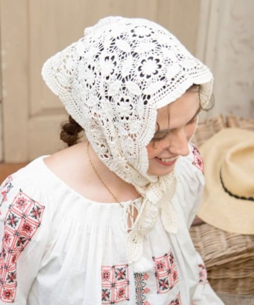 【欧州航路】クロシェダイヤスカーフ