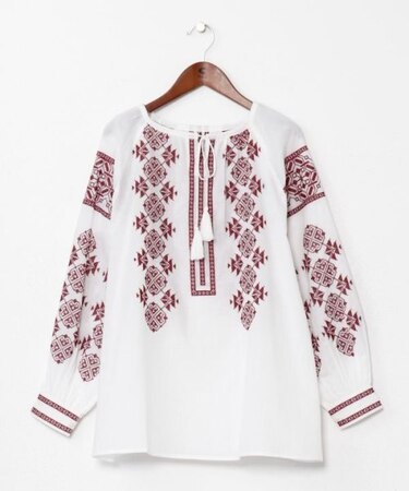 【欧州航路】トリフォイ刺繍ブラウス