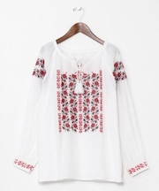 【欧州航路】ローサンド刺繍ブラウス