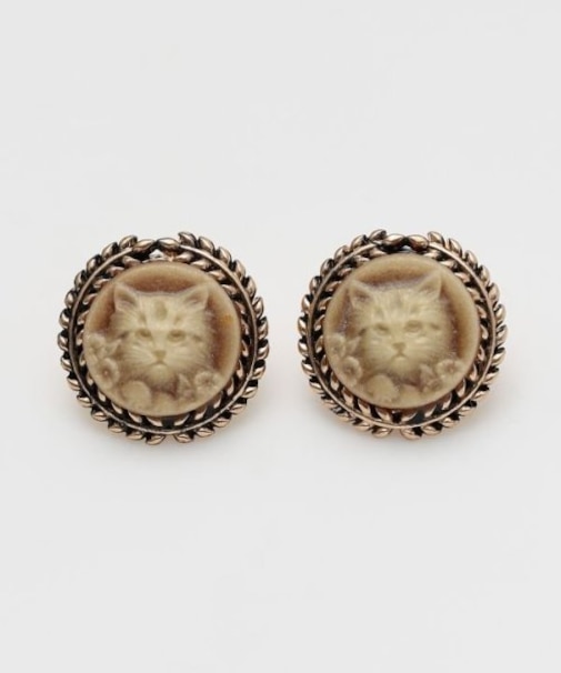 【欧州航路】キャットカメオピアス