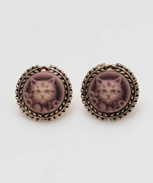 【欧州航路】キャットカメオピアス