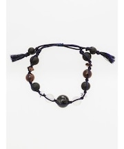 【岩座】霜石絹紐ブレスレット冷静