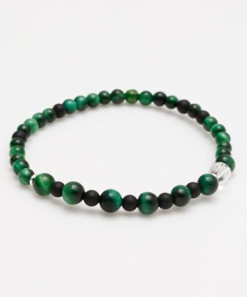 【岩座】志向　６mmグリーンタイガーアイブレスレット