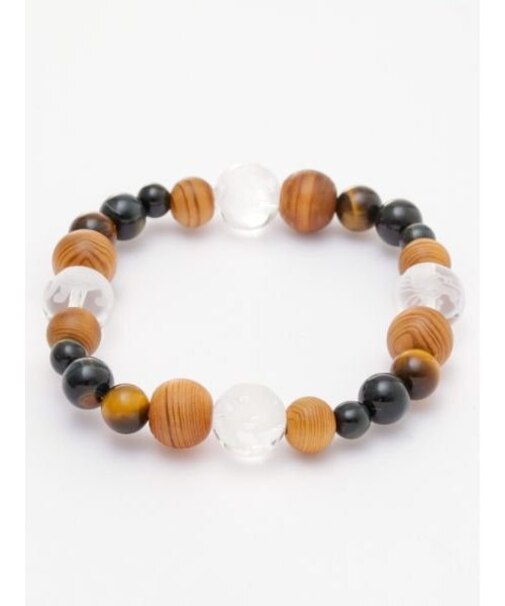 【岩座】屋久杉四神ブレスレット　タイガーアイ