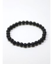 【岩座】フロスティブラックオニキス6mmブレスレット