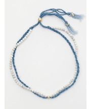 【岩座】本藍 紐アンクレット 藍