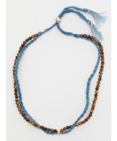 【岩座】本藍 紐アンクレット 藍