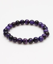 【岩座】パープルタイガーアイ　８ｍｍブレスレット