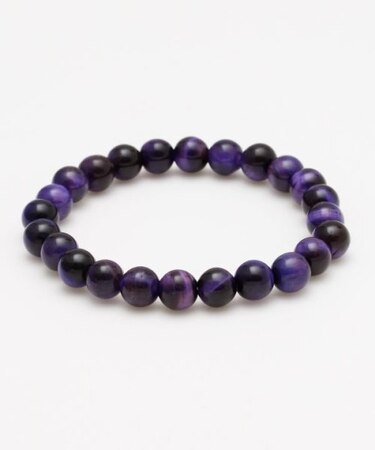 【岩座】パープルタイガーアイ　８ｍｍブレスレット