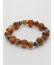 【岩座】屋久杉八角形　珪化木ブレスレット