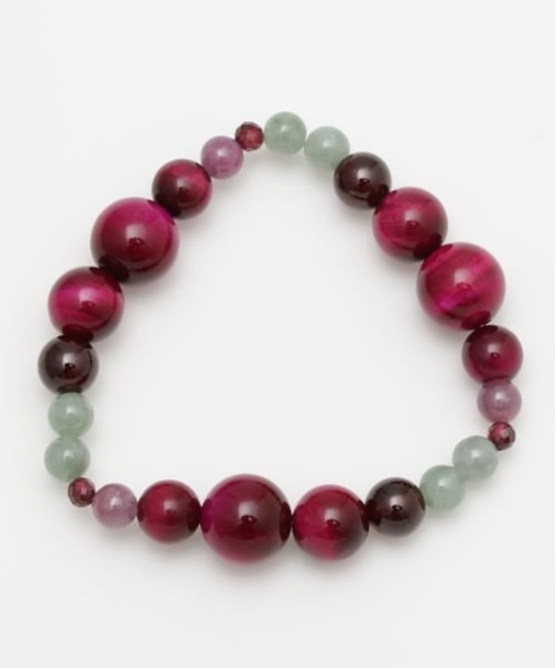 【岩座】芍薬(しゃくやく)ローズタイガーアイ ブレスレット