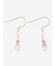 【岩座】真珠雫石ピアス