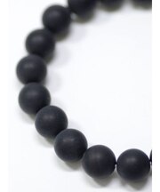 【岩座】フロスティブラックオニキス１０ｍｍブレス