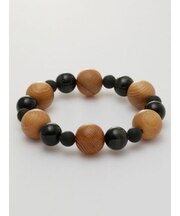 【岩座】屋久杉六芒星　ブルータイガーアイブレスレット