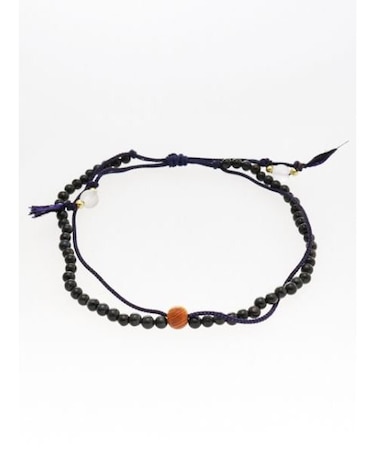 【岩座】紺紐青虎目４ｍｍアンクレット