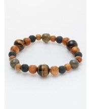 【岩座】屋久杉六芒星　タイガーアイブレスレット