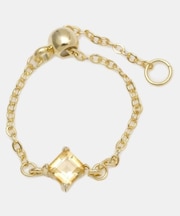 【岩座】菱石リング　シトリン