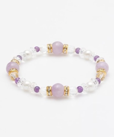 【岩座】光輝清淡ミルキーアメジストブレスレット