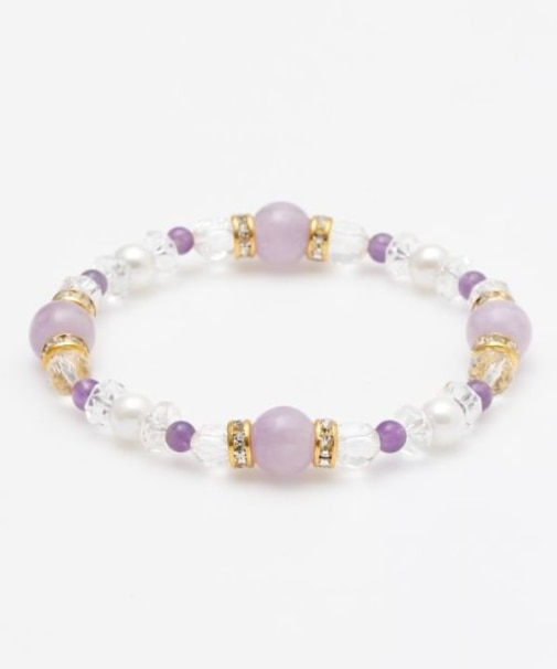 【岩座】光輝清淡ミルキーアメジストブレスレット