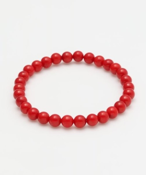 【岩座】レッドコーラルブレスレット　【６ｍｍ】