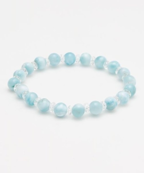 【岩座】ラリマー６ｍｍブレスレット