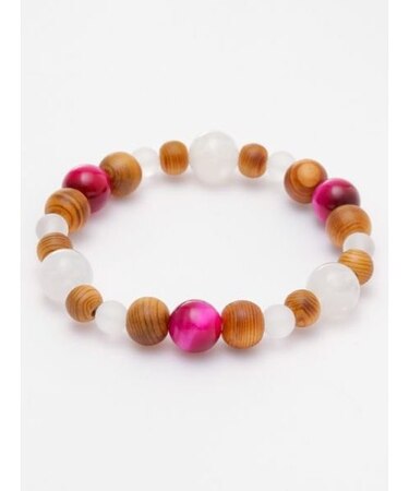 【岩座】屋久杉ムーンストーン　ローズタイガーアイブレスレット