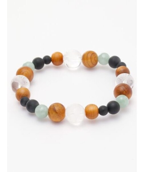 【岩座】屋久杉四神ブレスレット　ジェイド