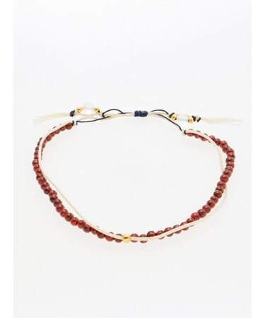 【岩座】【一月 睦月】産石絹紐アンクレット