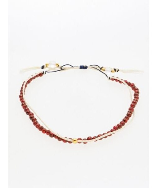 【岩座】【一月 睦月】産石絹紐アンクレット