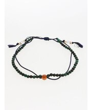 【岩座】紺紐緑虎目４ｍｍアンクレット