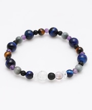 【岩座】ラピスタイガーアイ虎目三色繋ブレスレット