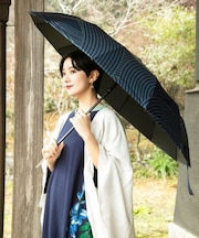 【岩座】【遮光性99.99%以上】水引折傘（晴雨兼用）