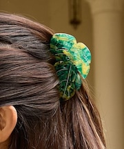 【マウナロア】モンステラヘアクリップ