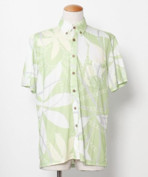 【マウナロア】Ocean Blue Bird ティアレトアメンズシャツ