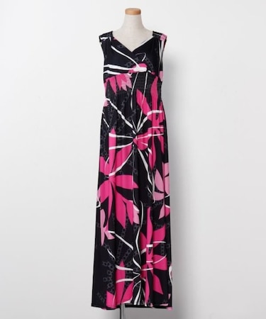 【マウナロア】Ocean Blue Bird ティアレトアノースリーブドレス