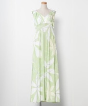 【マウナロア】Ocean Blue Bird ティアレトアノースリーブドレス