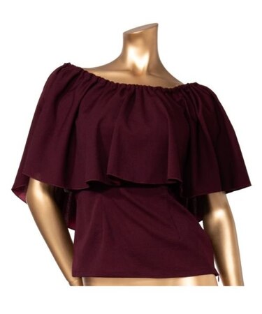 【マウナロア】ワイドフリルシャーリングブラウス