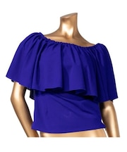 【マウナロア】ワイドフリルシャーリングブラウス