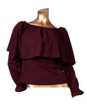 【マウナロア】ワイドフリルシャーリング長袖