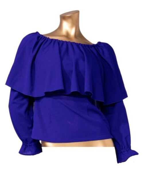 【マウナロア】ワイドフリルシャーリング長袖