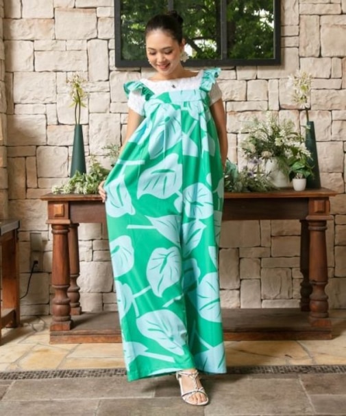 【マウナロア】アンスリウムサロペットパンツ