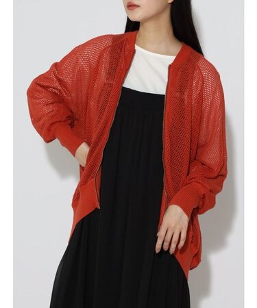 メッシュニットカーディガン