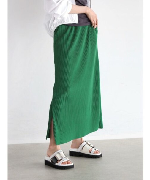 リブデザインタイトスカート