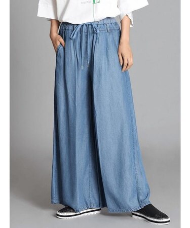 テンセルデニムワイドパンツ