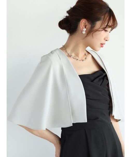 ノーカラージョーゼットケープ