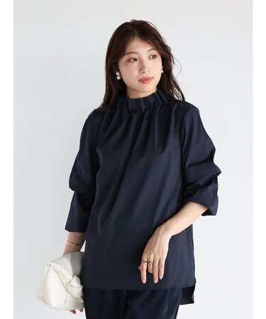 ギャザーカラーブラウス