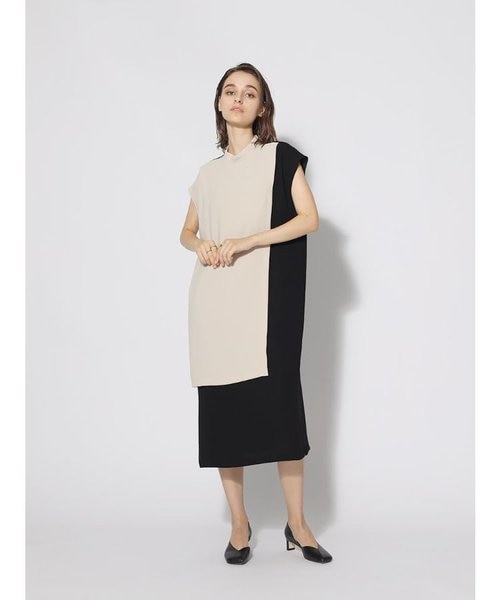 Nell:〈手洗い可能〉バンドカラーダブルポケットワンピース｜シップス