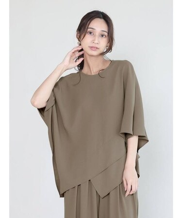 アシンメトリージョーゼットブラウス